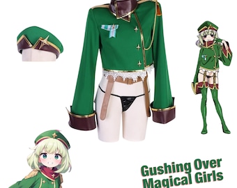 Anime Cosplay: Gushing Over Magical Girls Araga Kiwi Grün Sexy Kostüm Full Set
