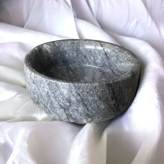 Haustiernapf aus echtem grauen Marmor Naturstein 10x4cm (Artikel-Nr. 04270004415377)