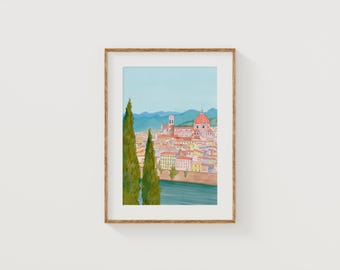 Florence Art Print, Santa Maria Del Fiore Cathedral, Italy Wall Art, Travel Gift, Travel Poster, Europe Print, Tuscany Print, Housewarming