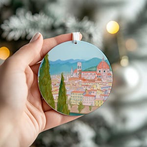 Italy Christmas Ornament, Unique Christmas ornament, italy gift, italy souvenir, Florence italy ornament, Gift for Travelers, Firenze