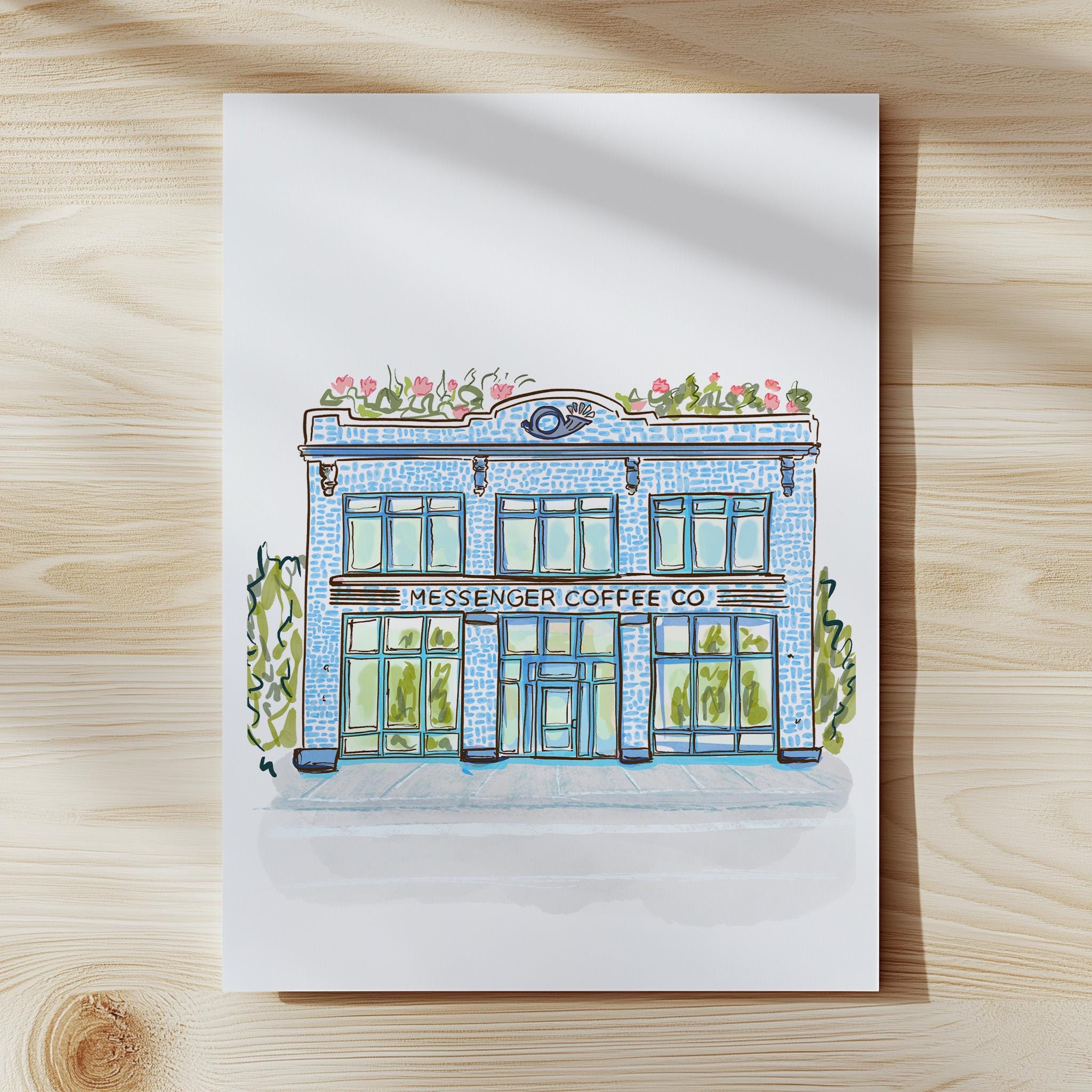 Storefront Portrait Custom Illustrated Storefront Portrait, Business Illustration, Hand ...