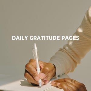 Plantilla imprimible para diario de gratitud, diario de meditación, diario de gratitud, registro diario de gratitud, tamaño A4/A5/carta/media página, descarga instantánea