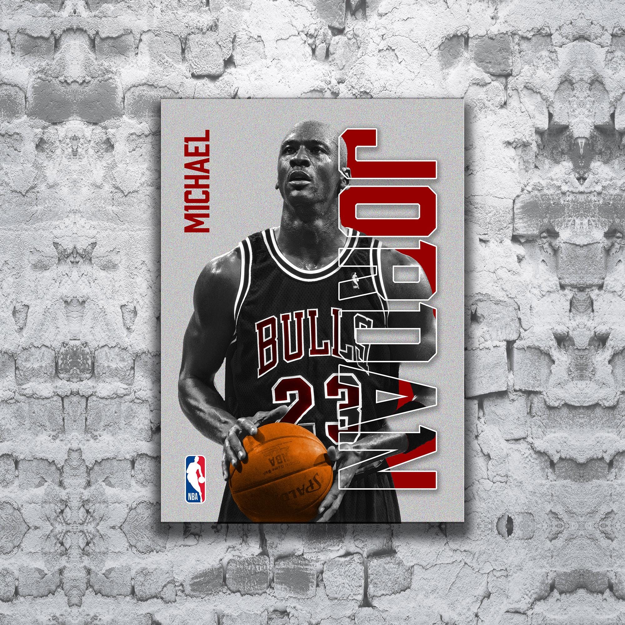Personalized Michael Jordan Wall Art – Modern Monochrome Poster