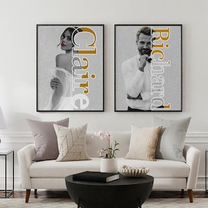 Personalized Wedding Portrait: Custom Photo Keepsake (Digital Download A4/A3/A2 Sizes Available)