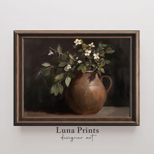 Moody Spring Floral Art, Printable Spring Flowers Wall Decor, Vintage Spring Botanical Print | 11-402