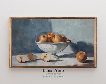 Arte vintage de Apple TV, naturaleza muerta de frutas, DESCARGA DIGITAL, Fall Frame Tv Art, salvapantallas para Samsung Frame Tv