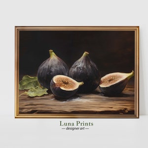 Moody Figs Painting | PRINTABLE ART | Vintage Fruit Still Life