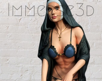 Nun High Quality 3D  STL File, 3D Digital Printing STL File for 3D Printers