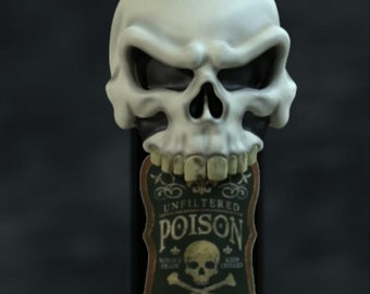 Skull Wine Holder High quality STL File, 3D Digital Printing STL File for 3D Printers