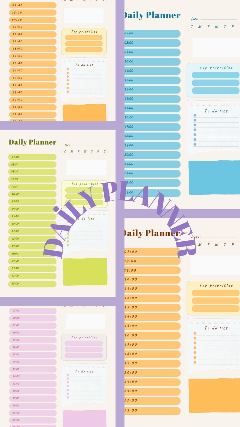 Minimalist Daily Planner Printable, Daily to Do List for Work/home ...