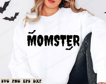 Momster SVG, Halloween SVG, Camisa de Halloween Svg, Halloween mamá Svg, Camisa de Halloween Svg, Spooky Mama Svg, Camisa espeluznante Svg, Momster PNG,