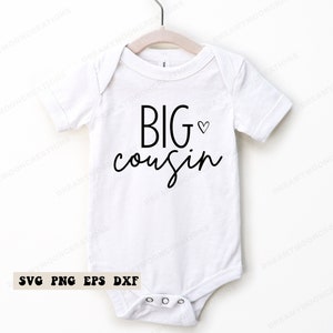 Big Cousin SVG, Cousin Crew Svg, Novo na tripulação SVG, Cousin Crew Baby Gift, Baby Shower Gift Svg, Anúncio de primo Svg, Cute Baby Gift