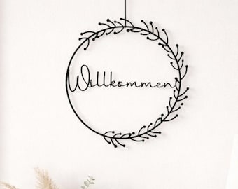 Door wreath / decorative ring / wreath / decoration / decorative hoop "Welcome"