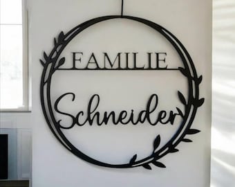 Türkranz / Wanddekoration / Hoop / personalisierbar / Kranz