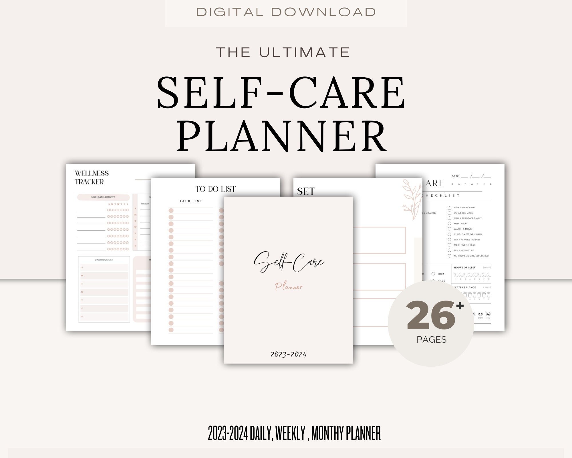 20232024 Digital Planner Pad Planner Daily Plannerself Etsy