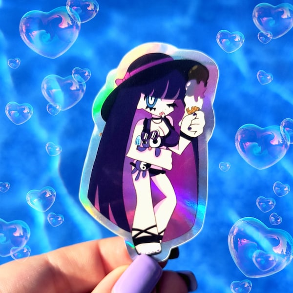 Stocking Anarchy PSG summer holographic anime sticker