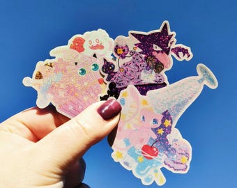 Sweet Dessert Pokemon Inspired Glitter Stickers Pack