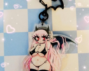 Devil Succubus Sonico Anime Holographic Keychain