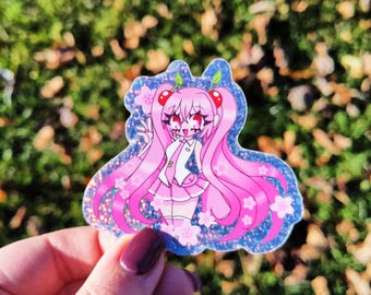 Sakura Miku Glitter Sticker