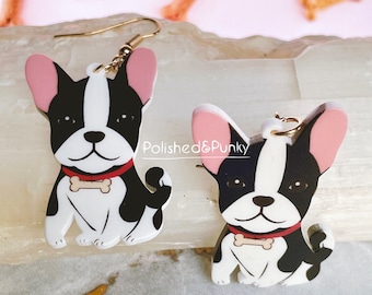Franse Bulldog-oorbellen ~ Frenchie-oorbellen ~ Hondenoorbellen ~ Schattige oorbellen ~ Bulldog-oorbellen ~ Huisdieroorbellen ~ Nieuw in geschenkverpakking
