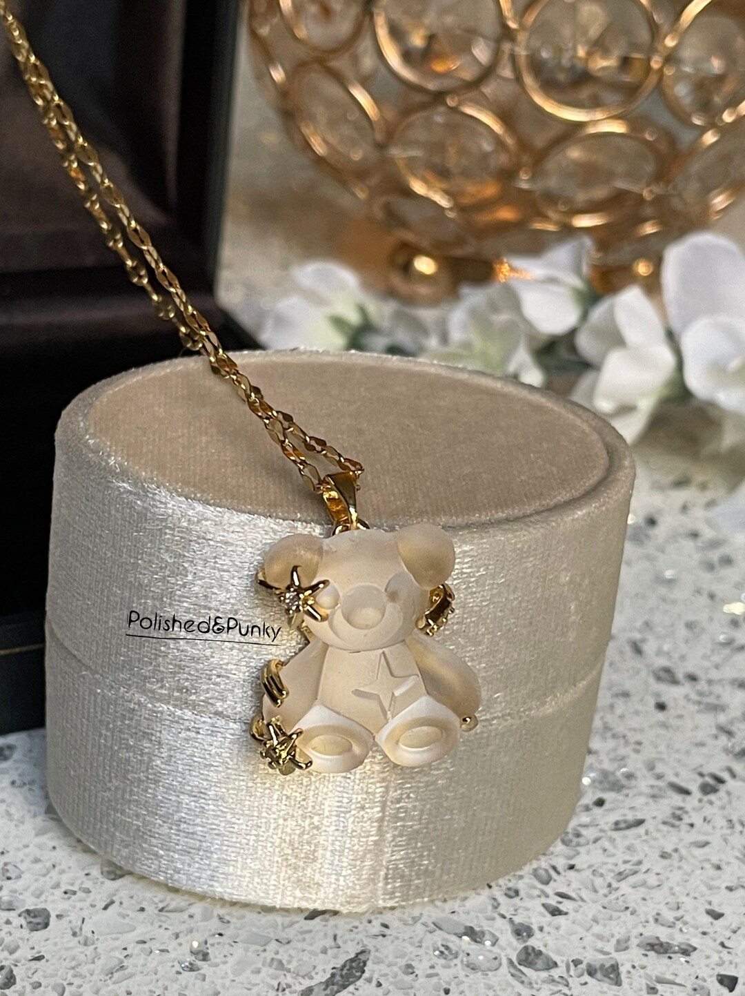 Party Bear Gold Chain Necklace
