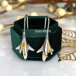 Honeysuckle Earrings ~ Flower Earrings ~ Dangle Earrings ~ Silver Earrings ~ Gold Earrings ~ Pretty earrings New in gift box