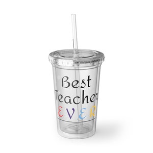 Best Teacher Ever, Music Cup, Water Bottle, Music Gift, Teacher Gift, Teacher, Classroom Gift, Teacher Present, Musical, Gifts