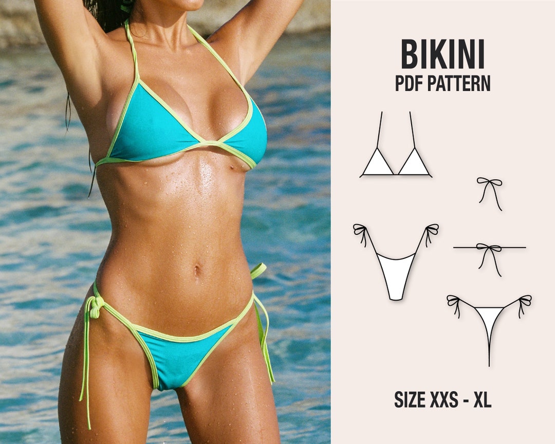 Bikini Pattern PDF. Sewing Pattern. Swimsuit Pattern PDF. Swimsuit