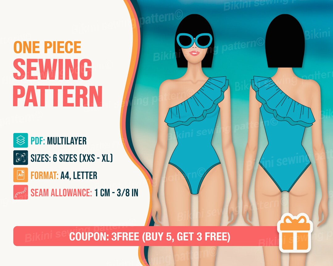 Suimsuit Patterns Swimsuit pattern PDF. Sewing pattern. Bikini pattern PDF. Patterns for ...