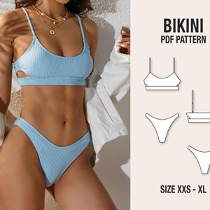  Bikini, bikini para mujer, conjunto de bikini ajustable de dos  piezas, rojo, S : Ropa, Zapatos y Joyería
