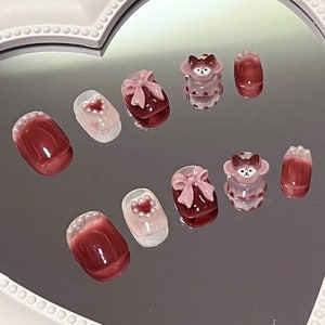 121 PCS Hello Kitty Nail Charms Nail Art Stickers Y2K Kawaii Nail