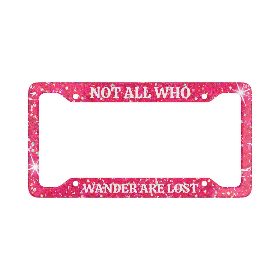 Pink Sparkle License Plate Frame Funny License Plate Frames Etsy