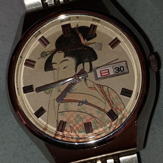 Rare JDM Seiko Lord-matic 5606-8060 Ukiyo-e Dial, Bilingual