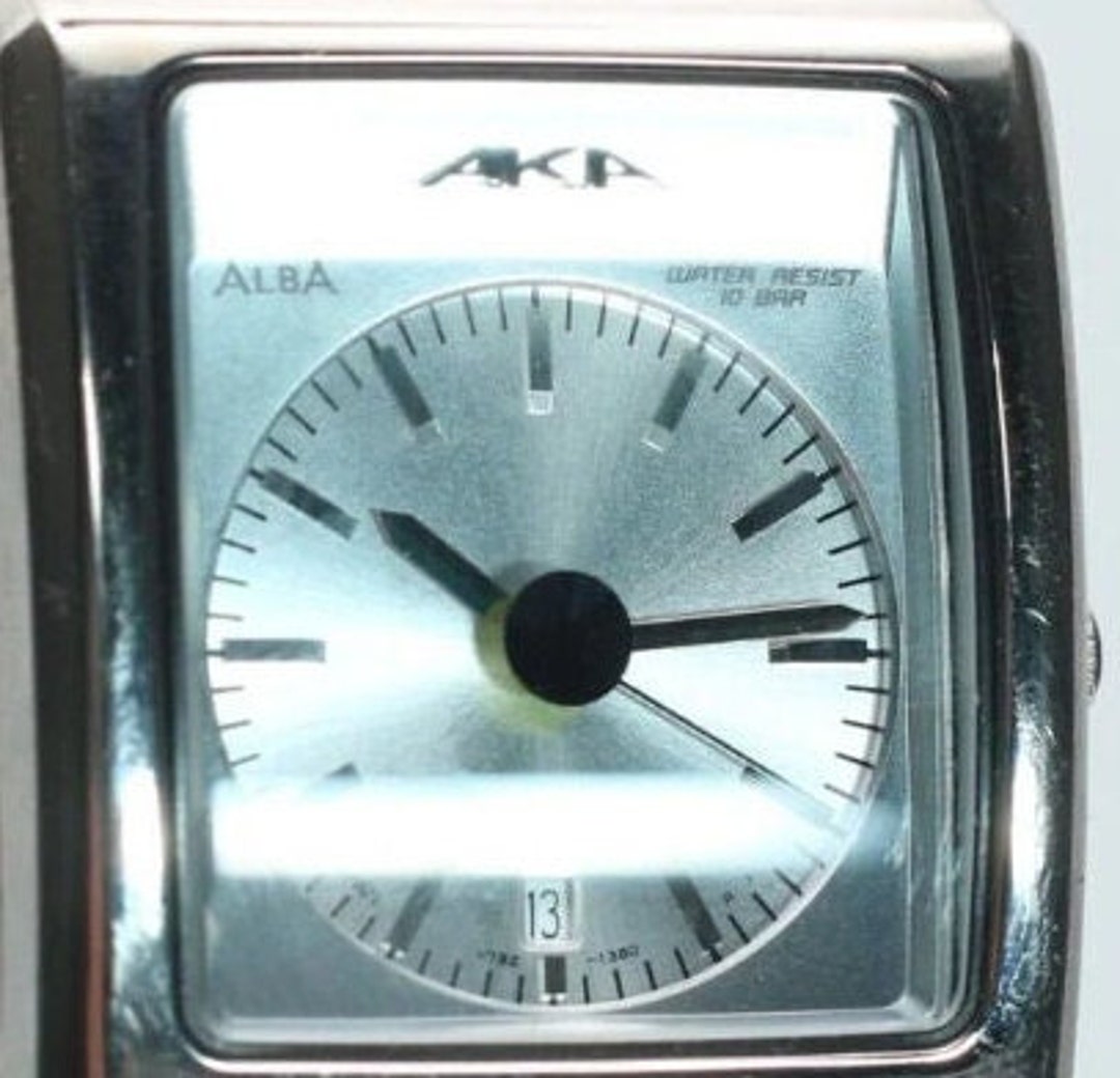 RARE VINTAGE 90s ALBA AKA by SEIKO BULLHEAD V707-0A20 Brown