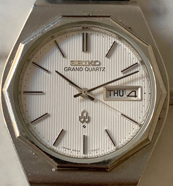 Rare Ist Seiko Grand Quartz October 1976 4843-7000 Linen Dial - Etsy