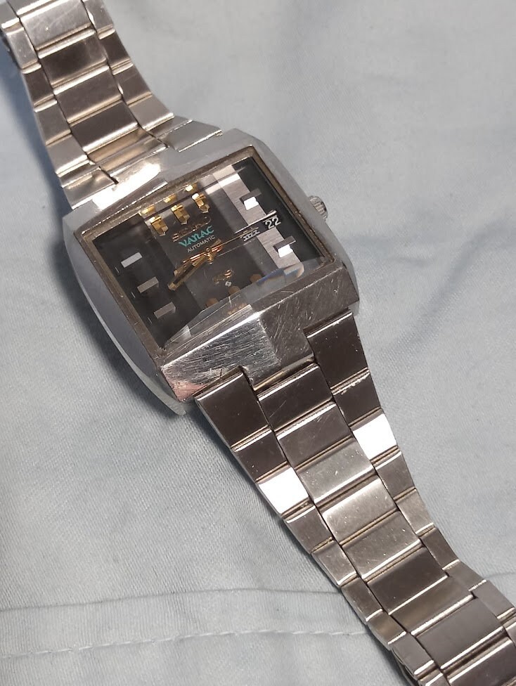 JDM Seiko King Vanac 5626-5050 Square Men's Watch, Weekdater