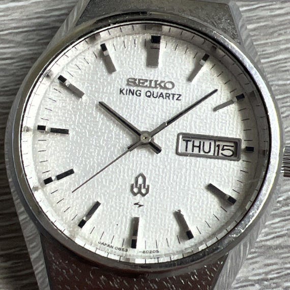 JDM Seiko King Quartz 0853-8025, Rarely Seen Linen Dial JDM Seiko King Quartz 0853-8025, Rarely Seen Linen Dial