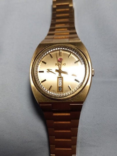 Rare Find New in Box Swiss Made Rado Golden Gazelle, Automatic, Weekdater, Gold Filled, Gold Dial - Etsy Rare Find New in Box Swiss Made Rado Golden Gazelle, Automatic, Weekdater, Gold Filled, Gold Dial - Etsy