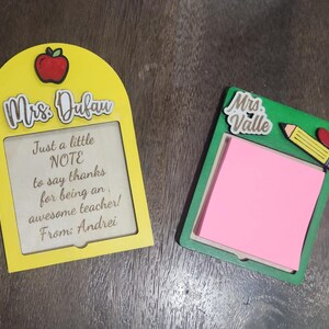 Teacher custom Sticky note holder