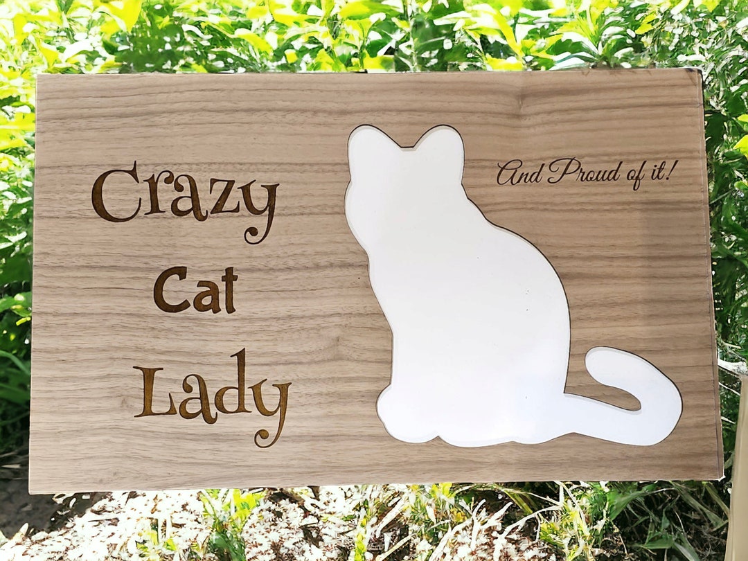 Chalkboard Cat Lady Etsy