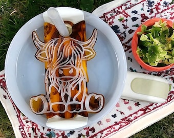 Cup topper- highland cow
