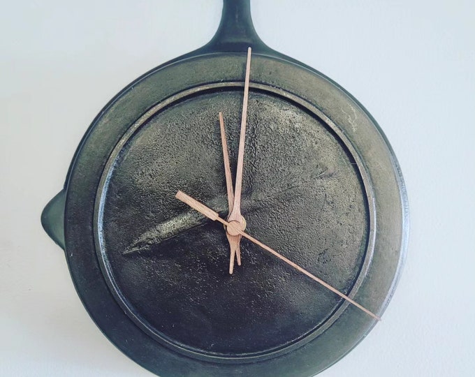 Cast Iron Skillet Clock Etsy