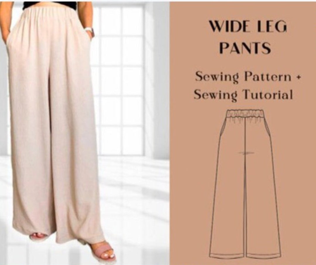 Beginner Sewing Pattern Wide-leg Pants for Women Easy DIY - Etsy