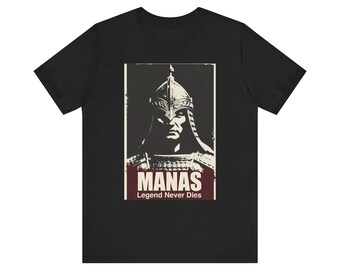 Manas Krieger T-Shirt | Kirgisisches episches Helden-Grafik-T-Shirt