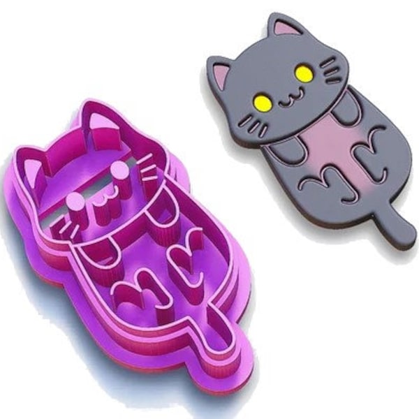 Hanging Cat A Polymer Clay Cutters