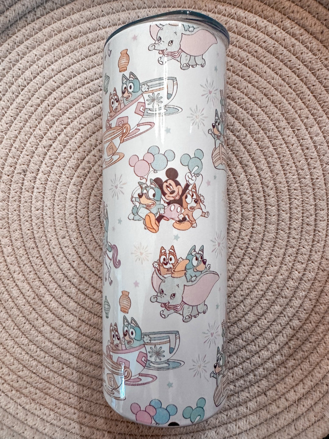 Disney Bluey and Mickey Stainless Steel Tumbler Stainless Steel Travel Mug Disney Bluey and