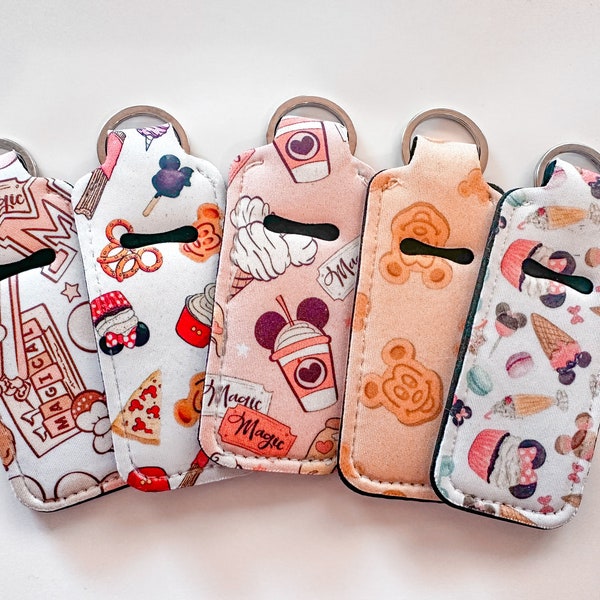 Disney Snack Themed Chapstick Keychain Holder | Disney Accessories | Travel Organization