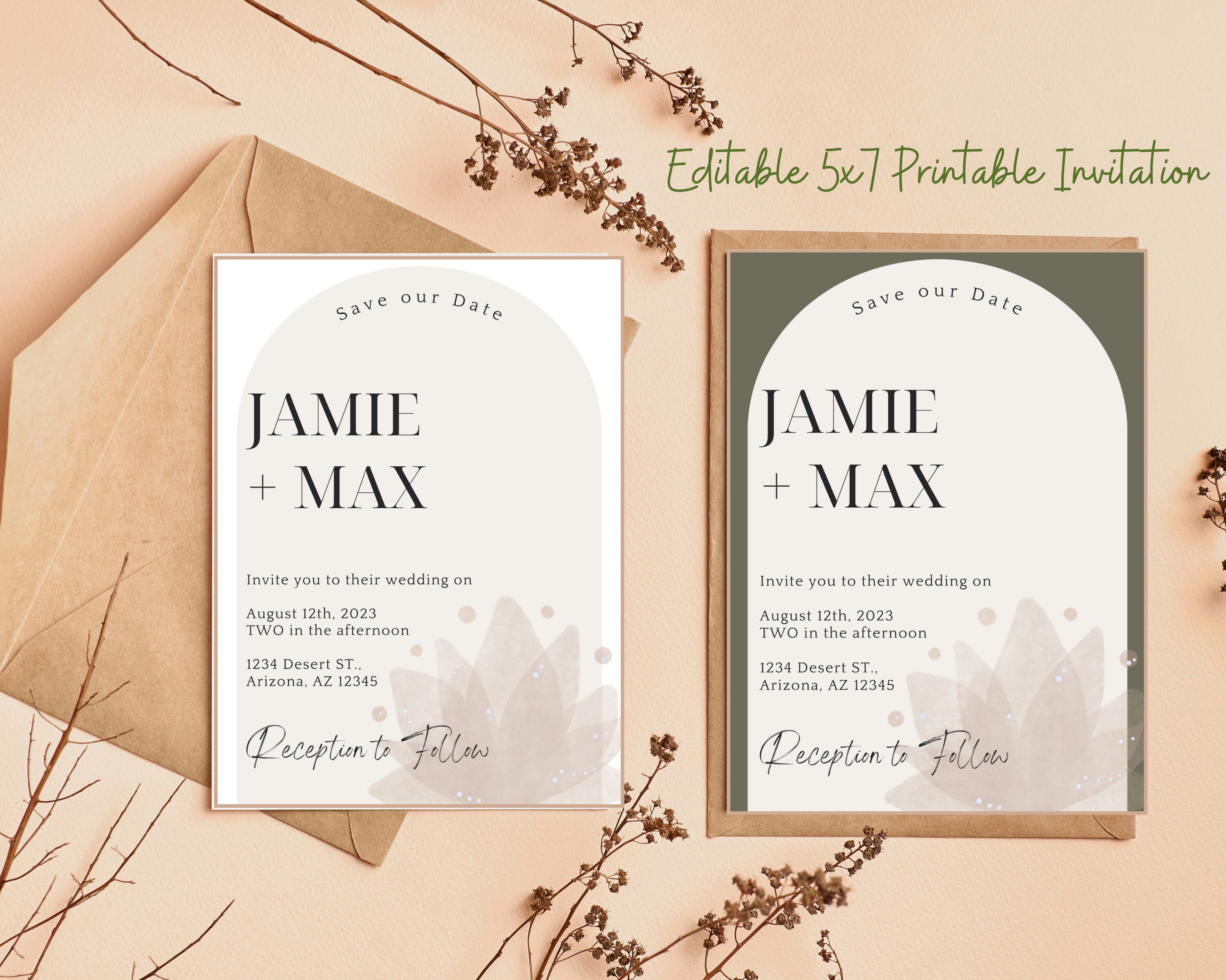 Boho Wedding Editable Template Boho Wedding Printable - Etsy