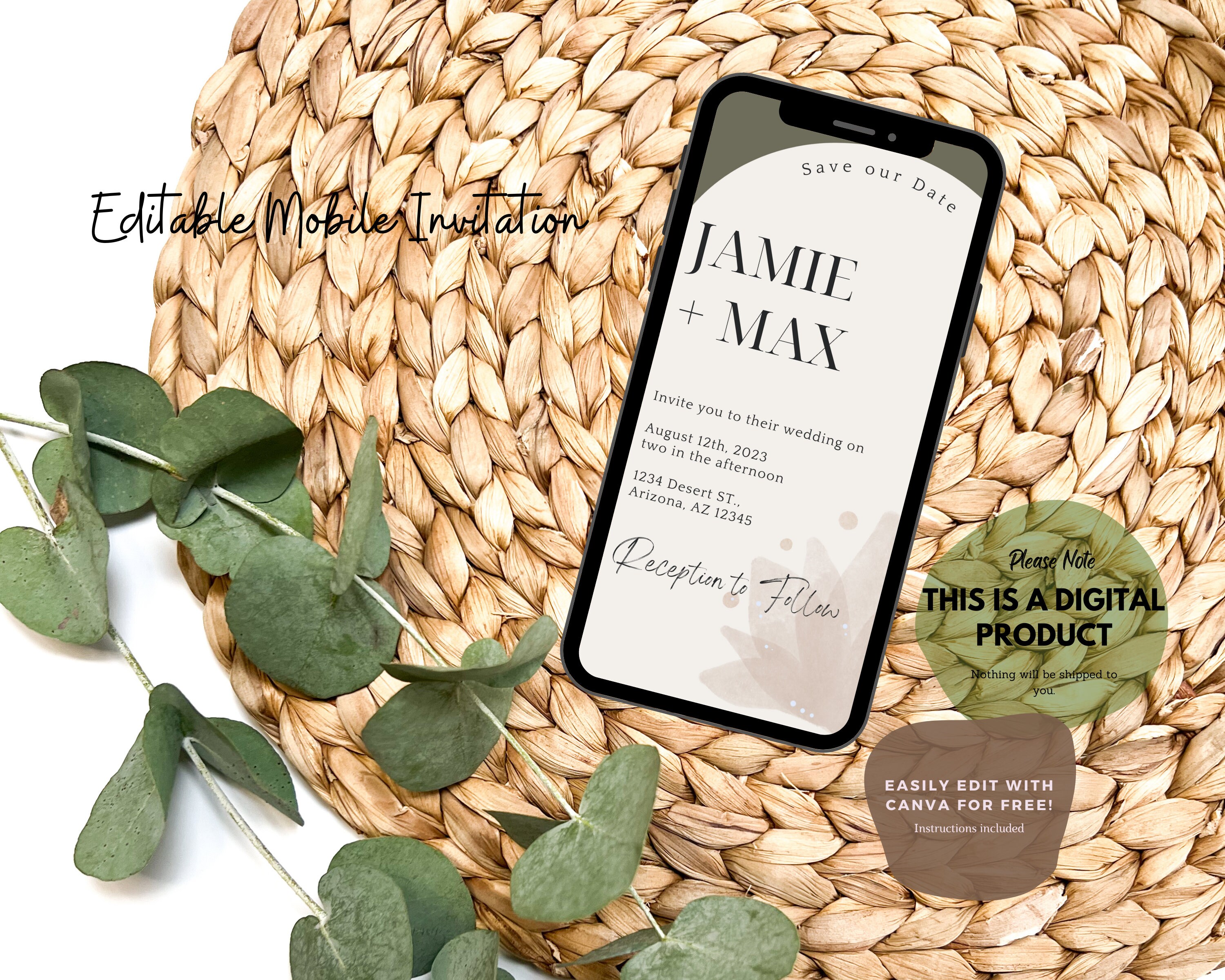 Boho Wedding Editable Template Boho Wedding Printable - Etsy