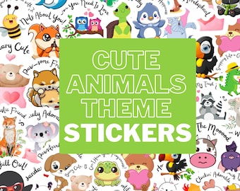 Süße Tieraufkleber, Digitale Süße Tieraufkleber, Tiere Meme Aufkleber, Süße Tiere Goodnotes, Lustige Tiere Goodnotes